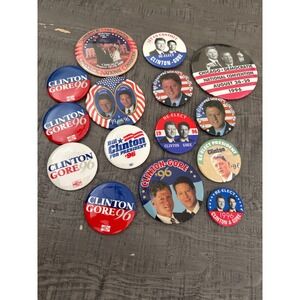Vintage 1996 Clinton Gore Presidential Campaign Buttons Lot of 15 DNC Chicago